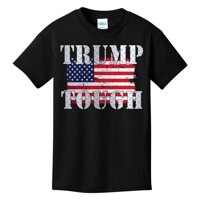 Trump Tough American Flag Kids T-Shirt