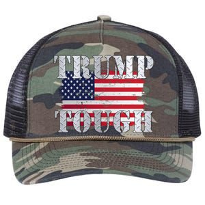 Trump Tough American Flag Retro Rope Trucker Hat Cap