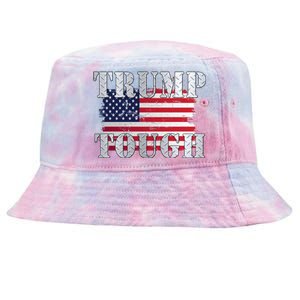 Trump Tough American Flag Tie-Dyed Bucket Hat