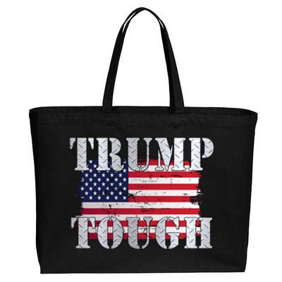 Trump Tough American Flag Cotton Canvas Jumbo Tote