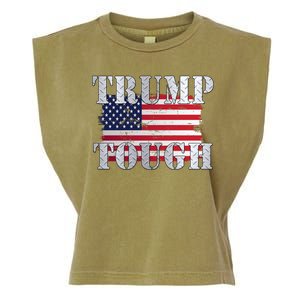 Trump Tough American Flag Garment-Dyed Women's Muscle Tee