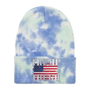 Trump Tough American Flag Tie Dye 12in Knit Beanie