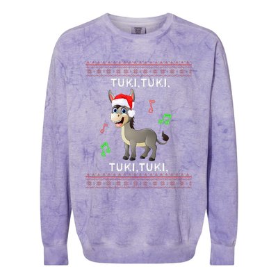 Tuki Tuki Burrito Sabanero Navidad Christmas Cute And Fun  Colorblast Crewneck Sweatshirt