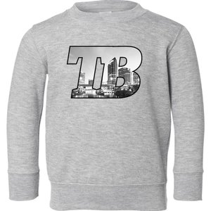 Tb Tampa Bay City Skyline Of Tampa Bay Florida Toddler Sweatshirt