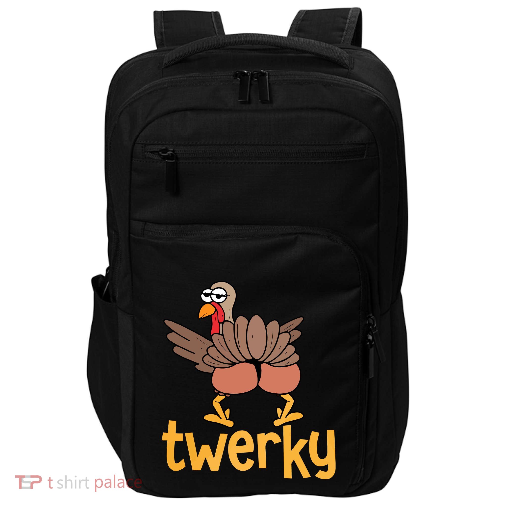 Twerky Turkey Butt Funny Thanksgiving Impact Tech Backpack