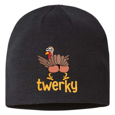 Twerky Turkey Butt Funny Thanksgiving Sustainable Beanie