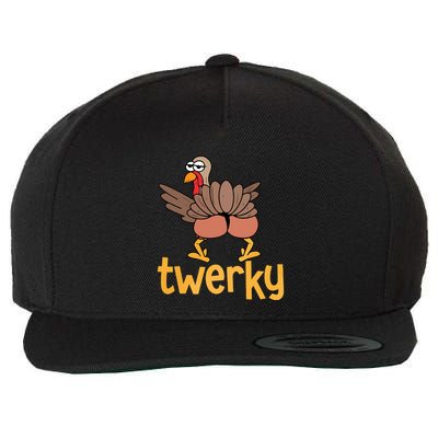 Twerky Turkey Butt Funny Thanksgiving Wool Snapback Cap