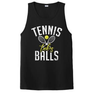 Tennis Takes Balls Funny Tennis Lover PosiCharge Competitor Tank