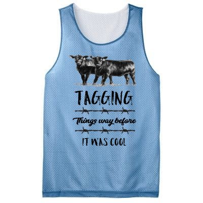 Tagging Things Before It Was Cool Great Gift Black Angus Gift Mesh Reversible Basketball Jersey Tank