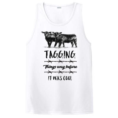 Tagging Things Before It Was Cool Great Gift Black Angus Gift PosiCharge Competitor Tank