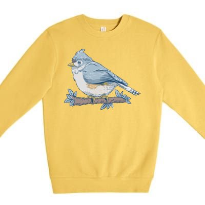 Tufted Titmouse Bird Cute Gift Premium Crewneck Sweatshirt