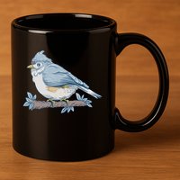 Tufted Titmouse Bird Cute Gift 11oz C Handle Ceramic Mug
