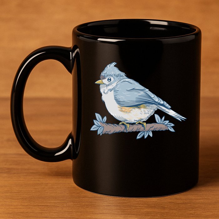 Tufted Titmouse Bird Cute Gift 11oz C Handle Ceramic Mug