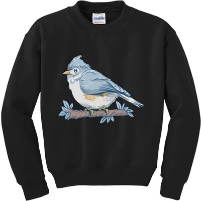 Tufted Titmouse Bird Cute Gift Kids Sweatshirt
