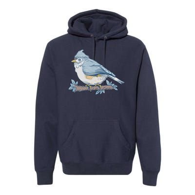 Tufted Titmouse Bird Cute Gift Premium Hoodie