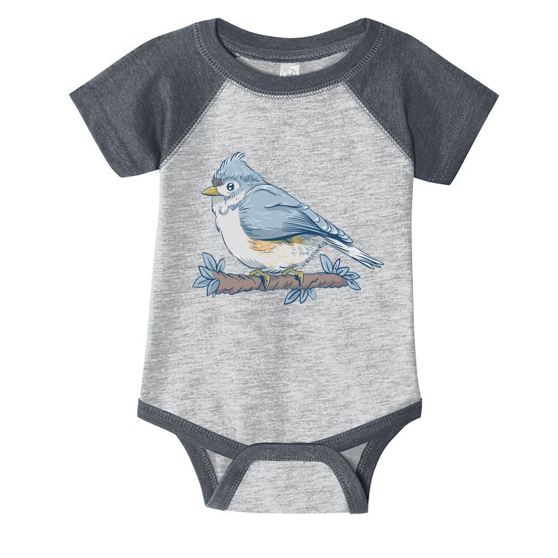 Tufted Titmouse Bird Cute Gift Infant Baby Jersey Bodysuit