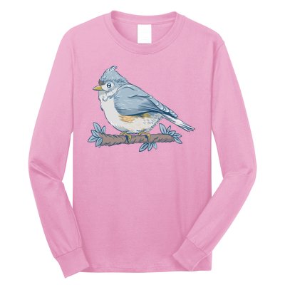 Tufted Titmouse Bird Cute Gift Long Sleeve Shirt