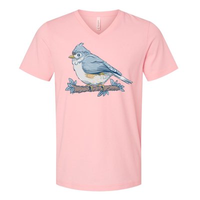 Tufted Titmouse Bird Cute Gift V-Neck T-Shirt