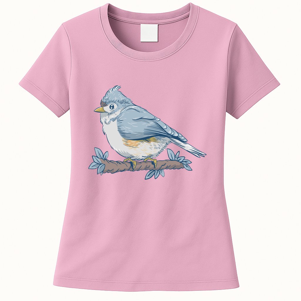 Tufted Titmouse Bird Cute Gift Womens T-Shirt