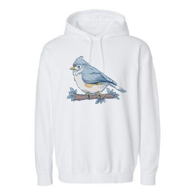 Tufted Titmouse Bird Cute Gift Garment-Dyed Fleece Hoodie