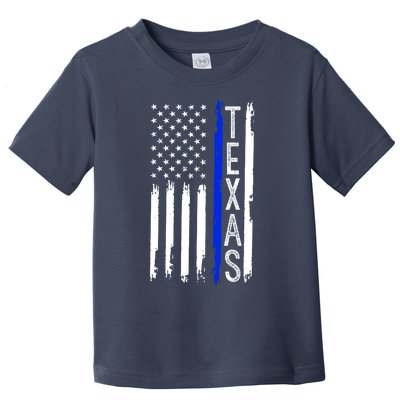 Texas Thin Blue Line Flag Police Design Toddler T-Shirt