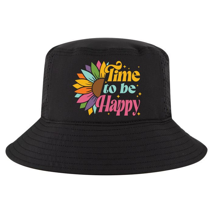 Time To Be Happy Colorful Sunflower Cool Comfort Performance Bucket Hat