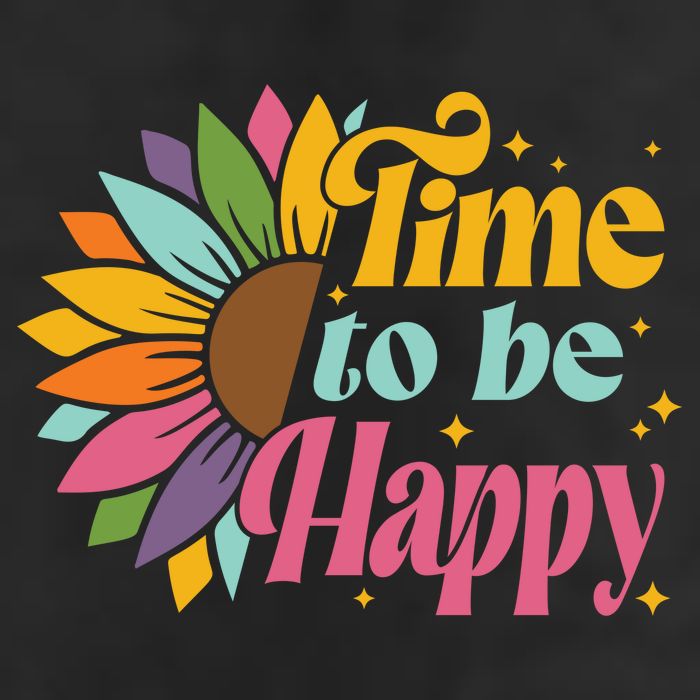 Time To Be Happy Colorful Sunflower Cool Comfort Performance Bucket Hat