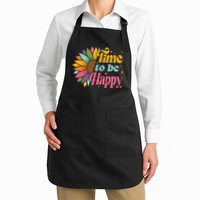Time To Be Happy Colorful Sunflower Apron