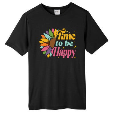 Time To Be Happy Colorful Sunflower Tall Fusion ChromaSoft Performance T-Shirt