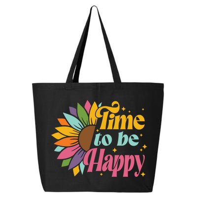 Time To Be Happy Colorful Sunflower 25L Jumbo Tote