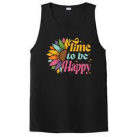 Time To Be Happy Colorful Sunflower PosiCharge Competitor Tank