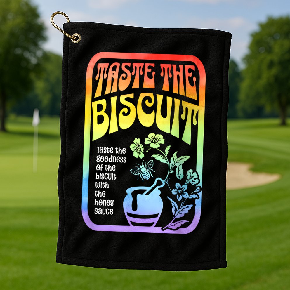 Taste The Biscuit Taste The Goodness Golf Towel