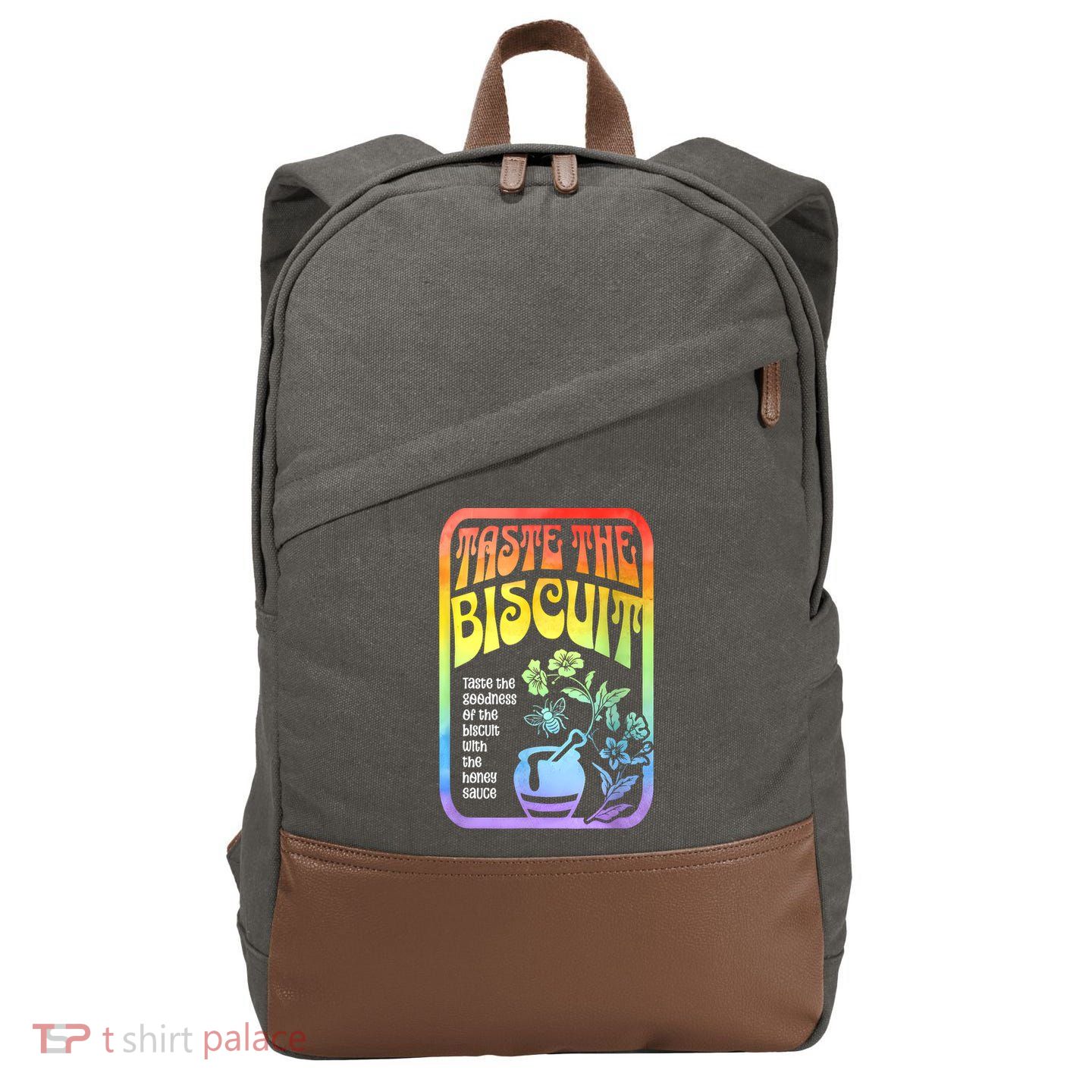 Taste The Biscuit Taste The Goodness Cotton Canvas Backpack