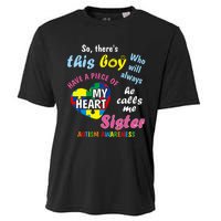 ThereS This Boy He Calls Me Sister Autism Awareness Cooling Performance Crew T-Shirt