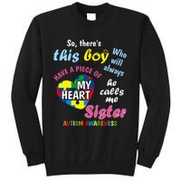 ThereS This Boy He Calls Me Sister Autism Awareness Sweatshirt