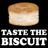 Taste The Biscuit Funny Meme Women's Knotted Racerback Tank