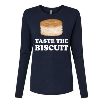 Taste The Biscuit Funny Meme Womens Cotton Relaxed Long Sleeve T-Shirt