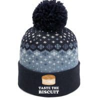 Taste The Biscuit Funny Meme The Baniff Cuffed Pom Beanie