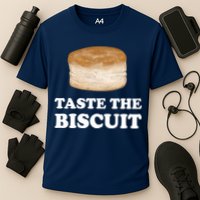 Taste The Biscuit Funny Meme Cooling Performance Crew T-Shirt