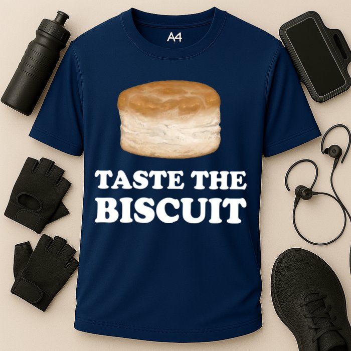 Taste The Biscuit Funny Meme Cooling Performance Crew T-Shirt