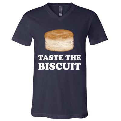 Taste The Biscuit Funny Meme V-Neck T-Shirt