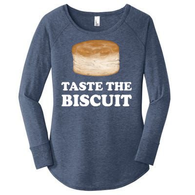 Taste The Biscuit Funny Meme Women's Perfect Tri Tunic Long Sleeve Shirt