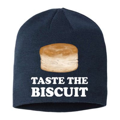 Taste The Biscuit Funny Meme Sustainable Beanie