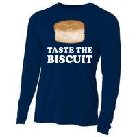 Taste The Biscuit Funny Meme Cooling Performance Long Sleeve Crew