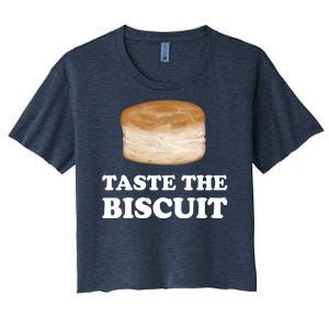 Taste The Biscuit Funny Meme Women's Crop Top Tee