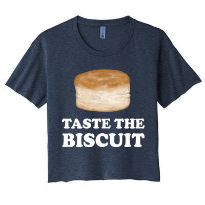 Taste The Biscuit Funny Meme Crop Top