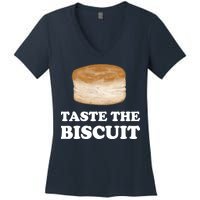 Taste The Biscuit Funny Meme Women's V-Neck T-Shirt