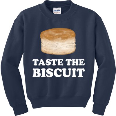 Taste The Biscuit Funny Meme Kids Sweatshirt