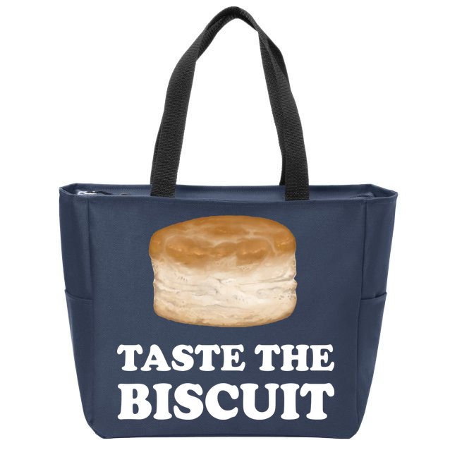 Taste The Biscuit Funny Meme Zip Tote Bag