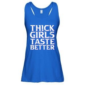 Thick Taste Better Big Bbw Curvy Sexy Chick Meaningful Gift Ladies Essential Flowy Tank